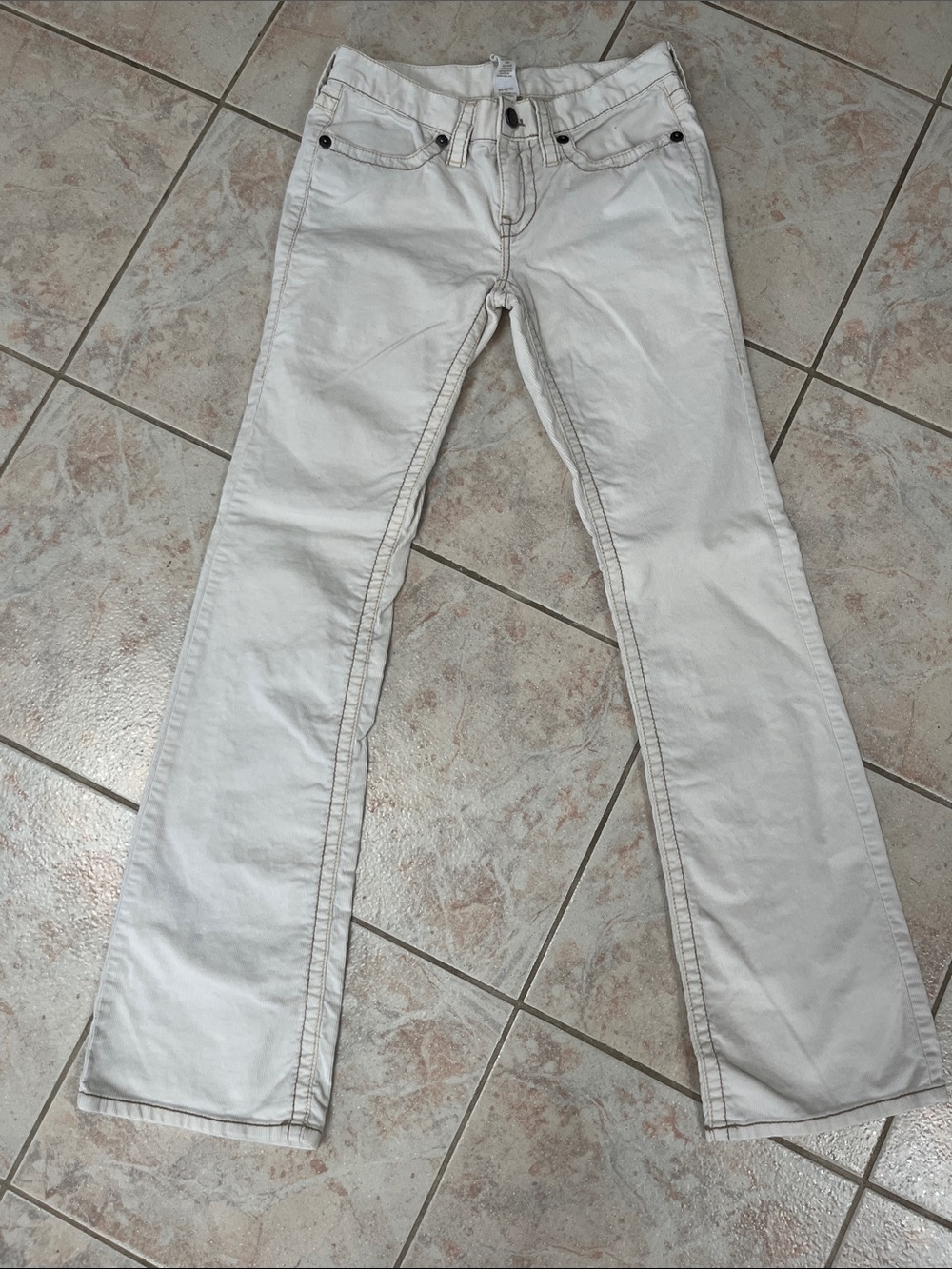 Classic Women's White Bootcut corduroy Jeans